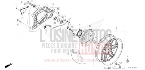 ROUE ARRIERE/BRAS OSCILLANT NSS350AN de 2022